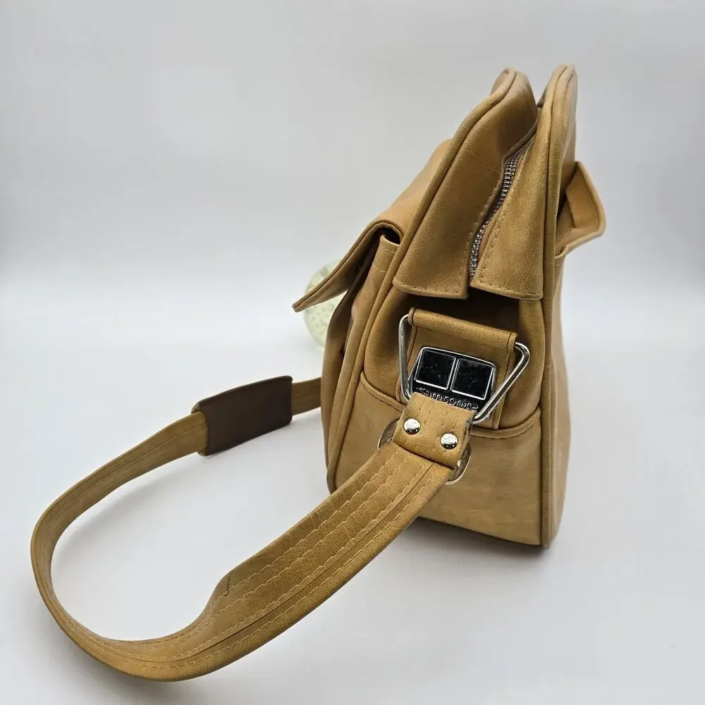 Vintage Leather Breifcase Mustard Yellow Carry On Messenger Bag Legal Samsonite